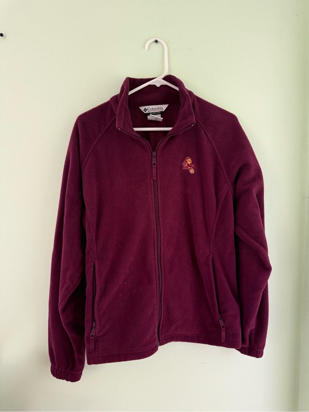 Columbia Women's Full-Zip Fleece Arizona State Jacket - Burgundy